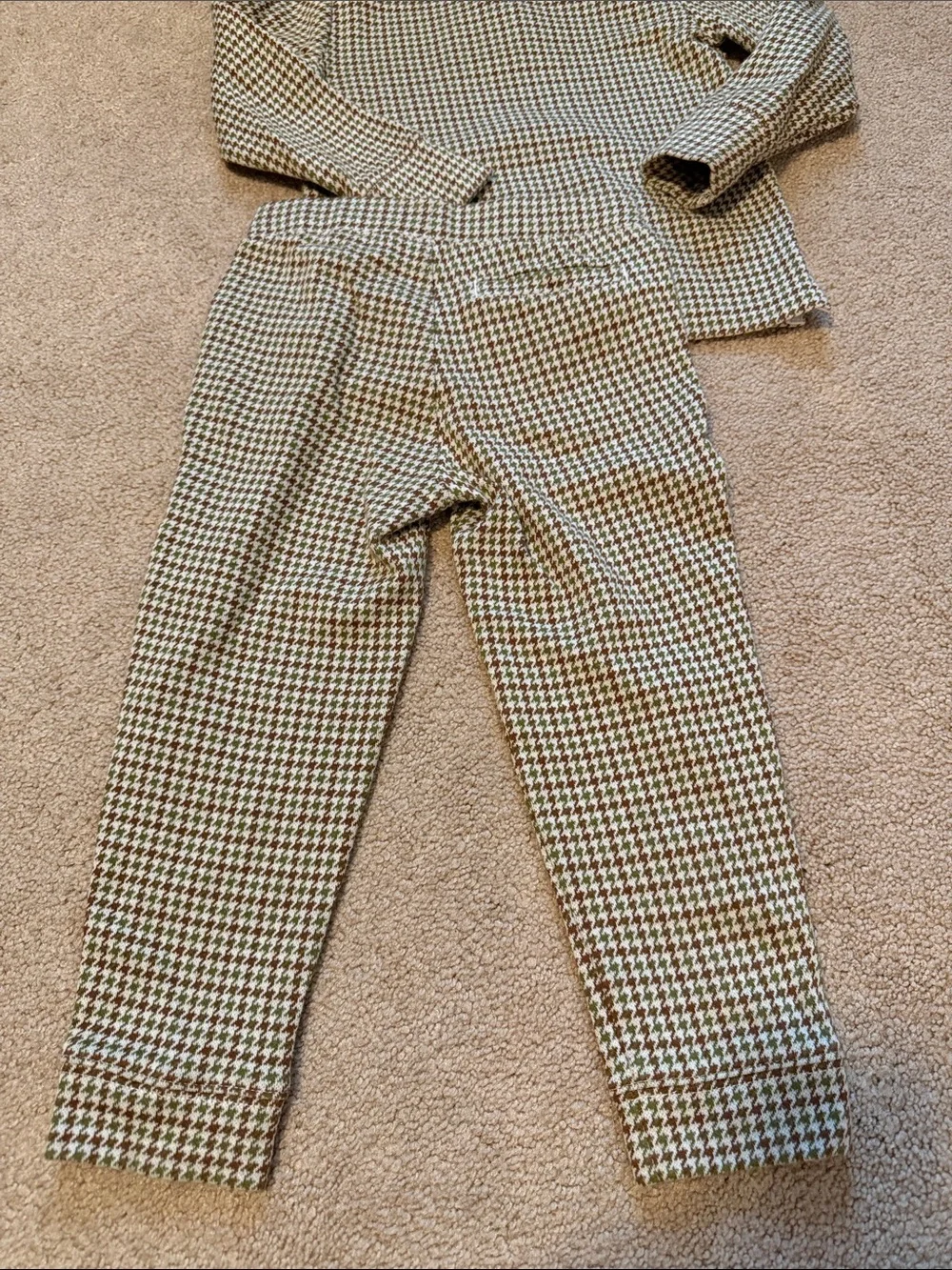 Janie and Jack Houndstooth Knit Two-Piece Set - Black, White, Brown